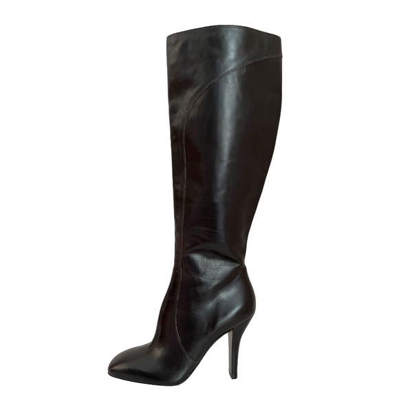 Espresso Leather Tall Boots - Picture 2 of 15